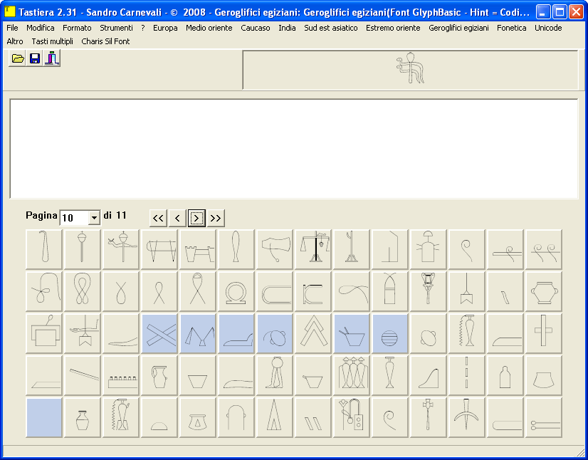 Tastiera dei Geroglifici, pag. 10