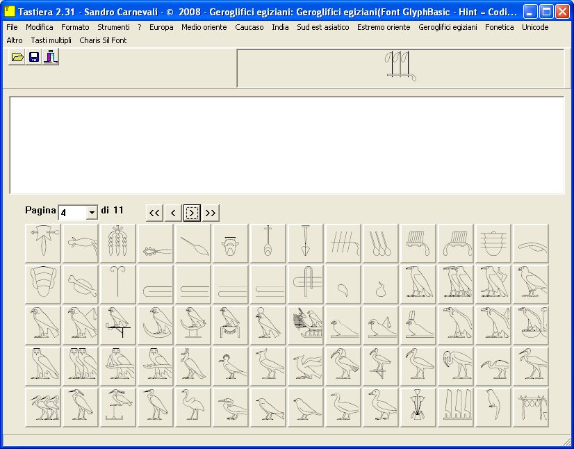 Tastiera dei Geroglifici, pag. 4