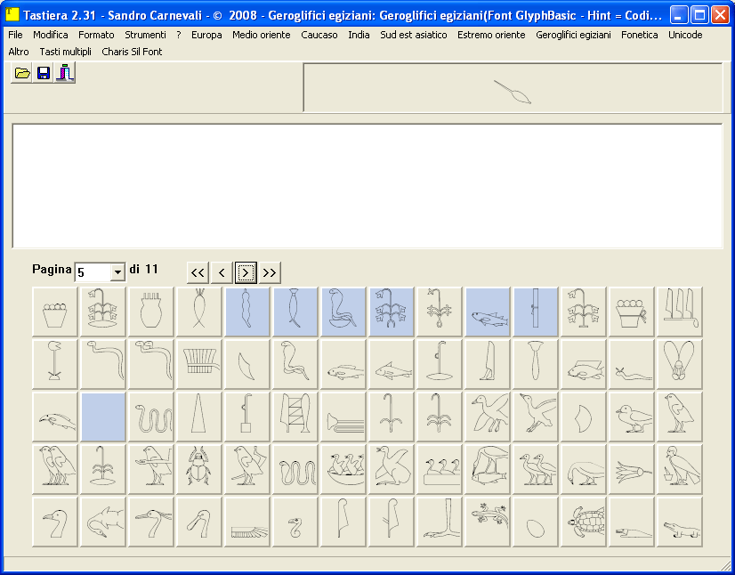 Tastiera dei Geroglifici, pag. 5