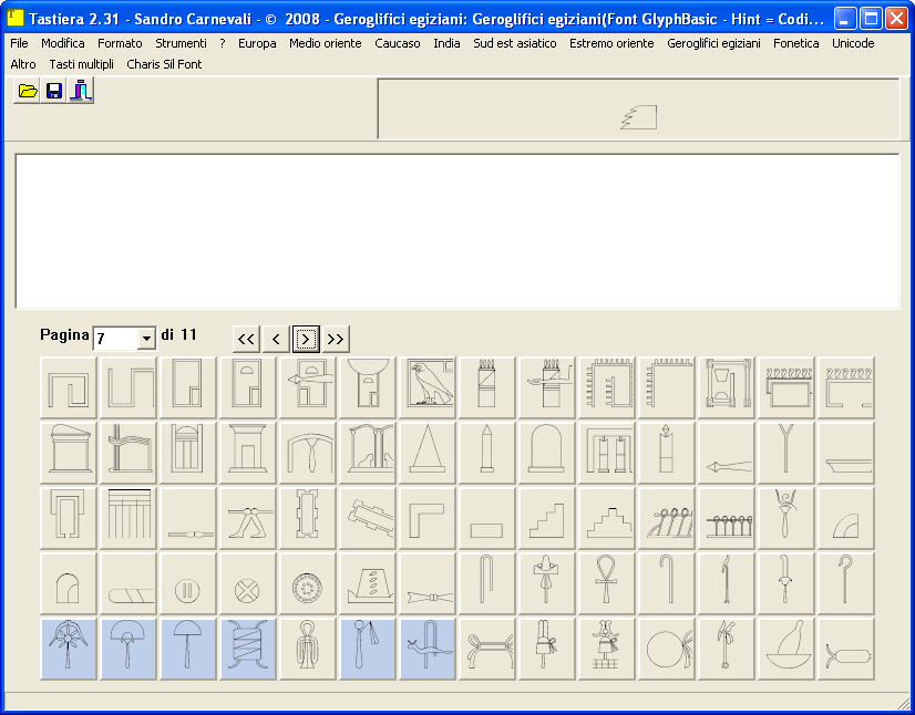Tastiera dei Geroglifici, pag. 7