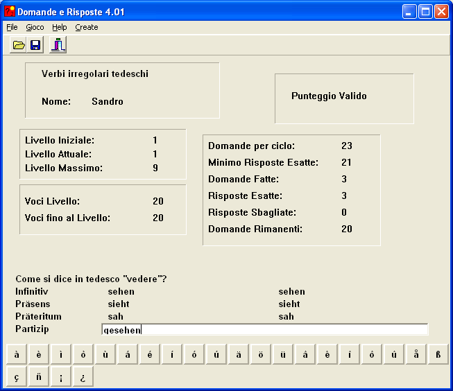 Domande e Risposte: Verben