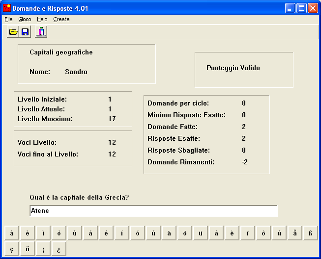 Domande e Risposte: Capitali